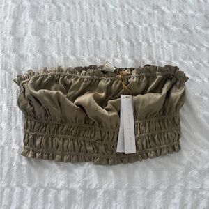 Harlow Taupe Ruched Top